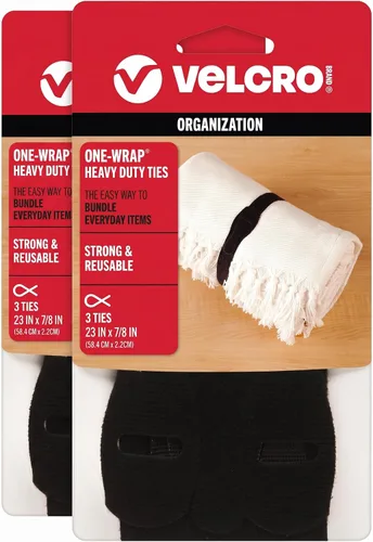 Vista 6 de Velcro Brand, One-Wrap, correas para cables, alambres y cordones, Negro