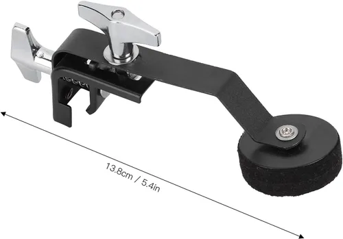 Vista 2 de Amortiguador de tambor silenciador de tambor con abrazadera externa silenciador con almohadilla de fieltro para práctica de control de tono