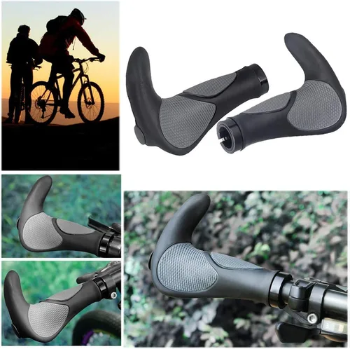 Vista 5 de Yakamoz Empuñaduras ergonómicas para manillar de bicicleta con anillo de bloqueo antideslizante para ciclismo MTB Mountain Road Bicicleta plegable