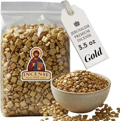 Vista 47 de Holy Land Market Jerusalem Incienso – para iglesia o uso personal, calidad premium del Monte Athos (negro, 1 oz)