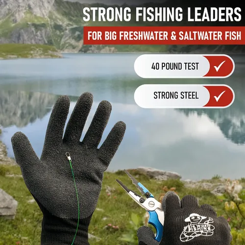 Vista 3 de Líderes de pesca con giros - Carpa - Lucio - Bagre - Muskie - Walleye - Bass - Caballa - Pargo