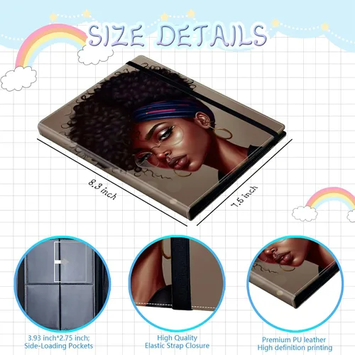 Vista 2 de Rossy Carpeta para tarjetas de 4 bolsillos, soporte para álbum de coleccionista de tarjetas de intercambio de 240 tarjetas, de doble cara, soporte