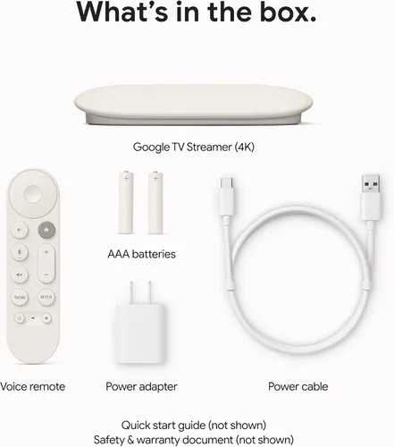 Vista 9 de Google TV Streamer 4K - Entretenimiento de transmisión rápida en tu televisor con control remoto de búsqueda por voz - Mira películas, programas, TV