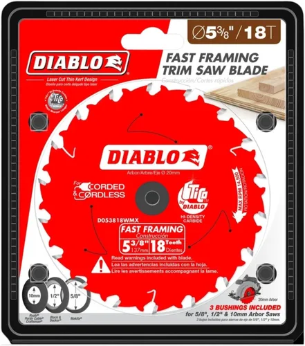 Vista 2 de Diablo Hoja de sierra de encuadre rápido para madera - 5-3/8" de diámetro