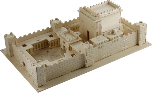 Vista 10 de MASORET Modelo de templo de Jerusalén 3D de madera KIT UK77547: Rompecabezas de réplica judío israelí Beit Hamikdash, adolescentes a adultos, 10 x