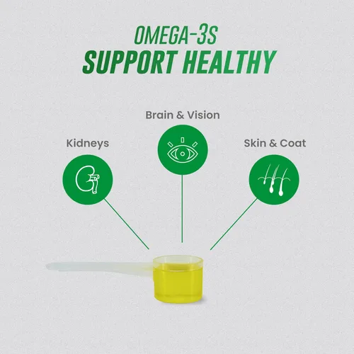 Vista 4 de Welactin Omega-3 - Soporte para piel y pelaje, líquido, 4 onzas, verde