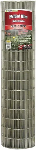 YardGard Malla de alambre soldado de 2 x 4 pulgadas, 60 pulgadas x 100 pies, calibre 14, valla de alambre de acero galvanizado, ideal para recintos