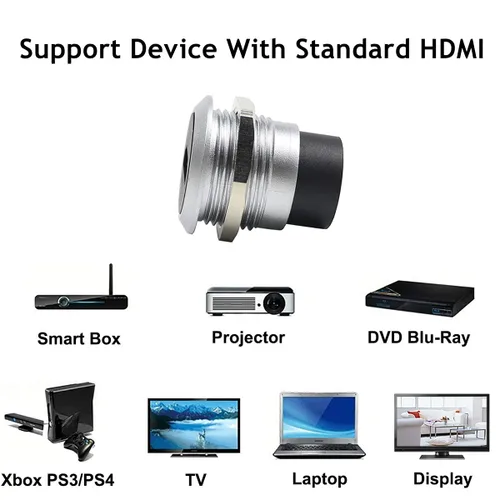 Vista 5 de PENGLIN Acoplador de montaje en panel HDMI, conector de paso de montaje en panel HDMI, adaptador hembra a hembra 4K, extensión HDMI 4K 30hz 3D y HDR