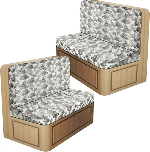 Vista 12 de Fundas de cojín de aspecto de cuero para RV Dinette, fundas elásticas para cojines de camping para sofá de remolque de viaje, asiento de cabina
