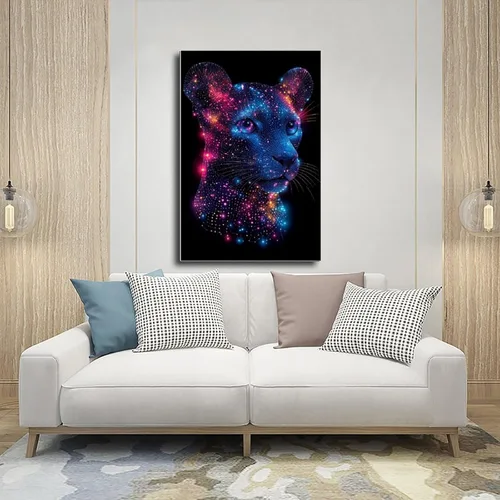 Vista 5 de Synthwave Neon City Print – Vaporwave Retro Art Poster – Digital Abstract Wall Decor for Modern Living Room Poster Canvas Artwork Prints Rustic