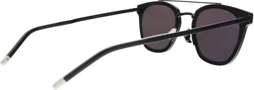 Vista 5 de SAINT LAURENT Gafas de sol unisex, montura negra mate, lentes grises, 2.402 in, Gris