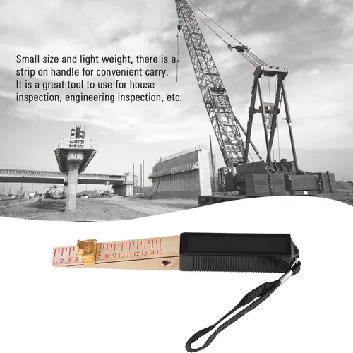 Vista 5 de Medidor cónico, universal estándar de soldadura de huecos, cuña, sensor, casa, ingeniería, planitud, herramienta de medición de agujero, escala