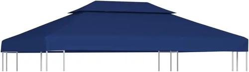 Vista 8 de Gazebo de 2 niveles, glorieta de techo rígido, glorieta de césped, glorieta de patio, kiosco de cochera, glorieta de cubierta, cenador de camping