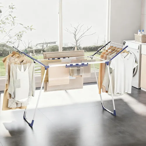 Vista 8 de APEXCHASER Clothes Drying Rack, Drying Rack Large Space with 4 Wings