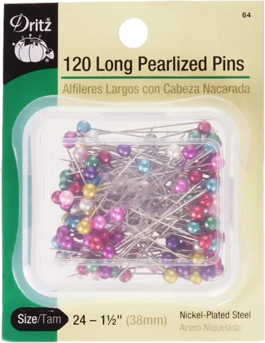 120 alfileres largos con cabeza nacarada de 1.5 pulgadas