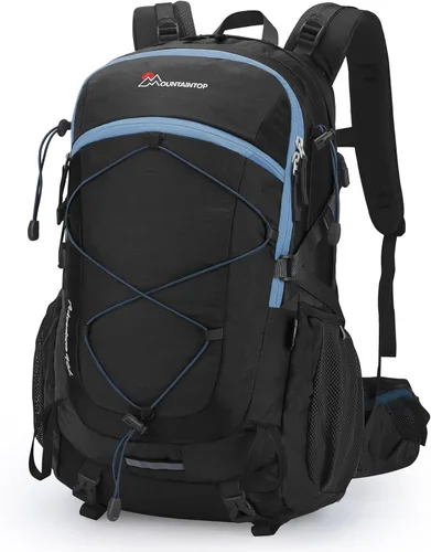 Vista 12 de MOUNTAINTOP Mochila de senderismo, mochila de viaje ligera de 18L/25L/40L con cubierta de lluvia para mochileros al aire libre, camping