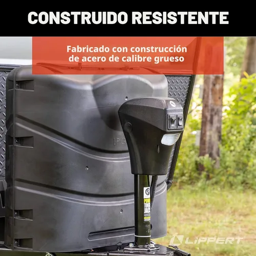 Vista 8 de Lippert Power Tongue Jack Remolque Eléctrico Marco en A, 3,500 libras. Carrera de 18 pulgadas, almohadilla de pie de 5.4 pulgadas, carcasa