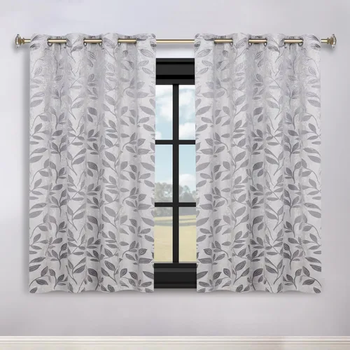 Vista 205 de Superior Cortinas opacas, oscurecimiento de la habitación para dormitorio, bloqueo solar, térmicas, cortinas bohemias modernas, colección de hojas