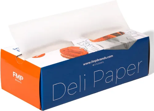 Vista 10 de Fit Meal Prep [Paquete de 500] Hojas de papel encerado de 6 x 10.75" para alimentos, papel de delicatessen precortado interplegado, envolturas