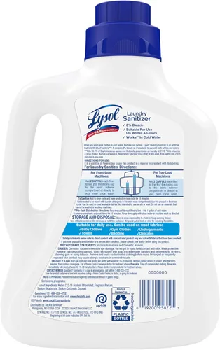 Vista 12 de Lysol Líquido desinfectante para la ropa, aditivo detergente para ropa y ropa de cama, elimina las bacterias que causan el olor, lino vigorizante