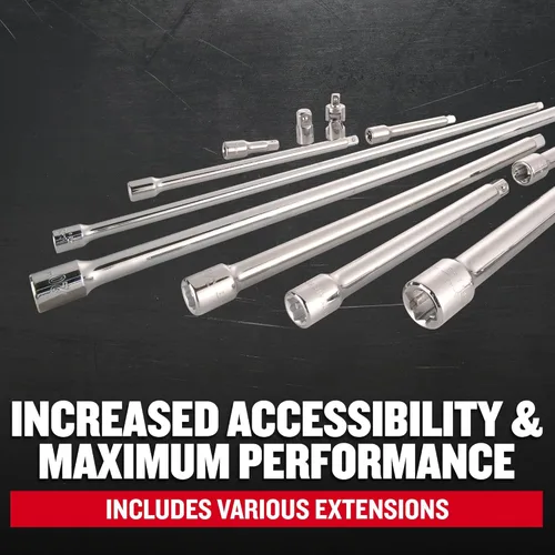 Vista 3 de CRAFTSMAN Juego de extensión de zócalo/juego de adaptadores de zócalo, 21 piezas (CMMT42283)