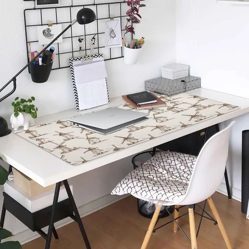 Vista 5 de ALAZA Retro Windmill Large Gaming Mouse Pad Big Mousepad Mice Keyboard Mat with Non-Slip Rubber Base for Computer Laptop Home & Office, 31.5 X 11.8