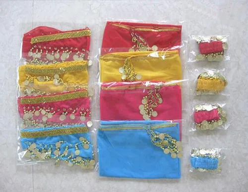 Vista 3 de Lucky staryuan 2Pieces Kid Sequins Belly Dance Hip Scarf Wrap Belt