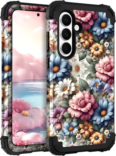 Vista 64 de TEECOVER Funda para Samsung Galaxy A14, resistente a prueba de golpes de servicio pesado, protección completa, parachoques de plástico duro + funda