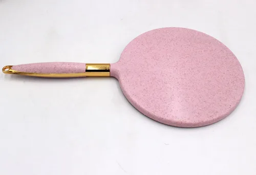 Vista 5 de Eaoundm Espejo de mano redondo para maquillaje (6.9 pulgadas de ancho x 13 pulgadas de largo, rosa)