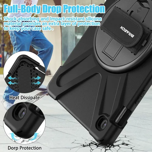 Vista 3 de BRAECNstock Para Samsung Galaxy Tab S5e Funda 10.5 Pulgadas 2019 (SM-T720/T725/T727) Con Protector De Pantalla Soporte De Lápiz Soporte