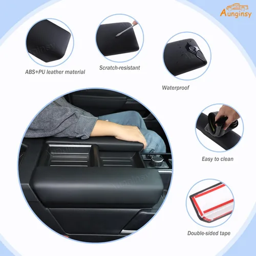 Vista 6 de Protector de Reposabrazos de Consola Central Mejorado Compatible con Toyota Tundra 2022+ y Sequoia 2023+, Funda Protectora de Cojín de Tapa de Caja