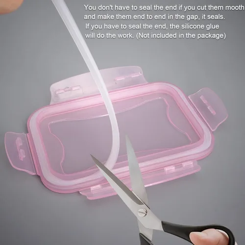 Vista 3 de Juntas de repuesto para recipientes de vidrio para preparación de comidas, anillo de sellado universal para tapa de recipientes de almacenamiento