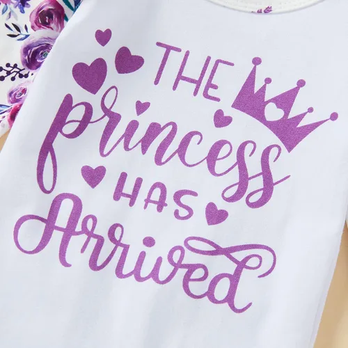 Vista 5 de GRNSHTS Conjunto de ropa para bebé recién nacida, mameluco con estampado de letras, sombrero+diadema para llegar a casa