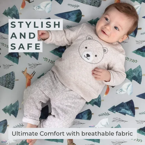 Vista 3 de Pobibaby Premium - Sábanas bajeras con bonitos estampados para cunas, moisés y cambiadores.