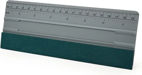 Vista 17 de FOSHIO Escobilla de fieltro de 8 pulgadas para vinilo con regla de 7.9 in, 4 esquinas redondas, tarjeta universal, película de tinte de ventana