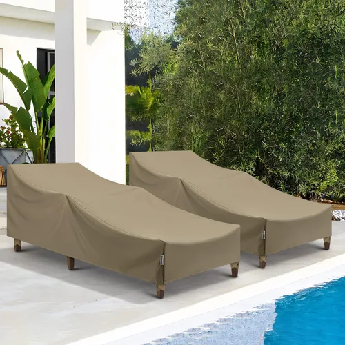 Vista 8 de SunPatio Fundas para tumbonas para exteriores, resistentes al agua, para silla de playa, con costuras selladas, resistente a la decoloración