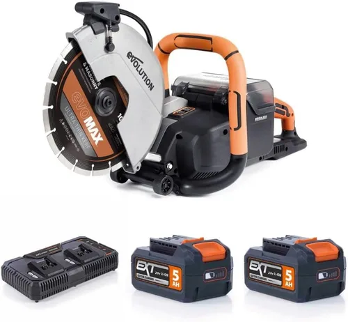 Vista 16 de Evolution R230DCT - Sierra de hormigón de 9 pulgadas (circular, amoladora angular, sierra cortada) - Motor de 15 A, sin gas - Corte de 3-1/2