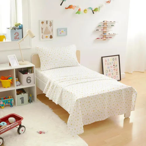 Vista 8 de Yaxa Basics Juego de sábanas para niños de microfibra ligera, suave y fácil de lavar, 3 piezas, tamaño Twin, Aqua brillante, diseño sólido