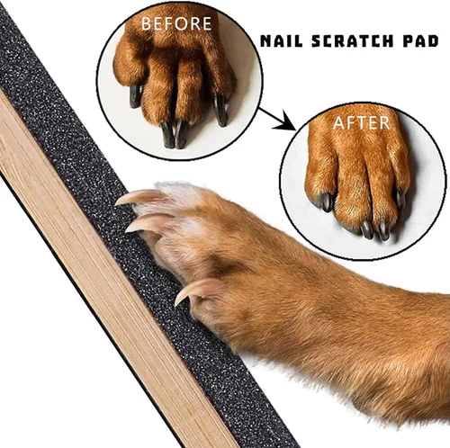Vista 3 de Tabla para rascar uñas de perro, lima de doble cara para patas de perros, almohadilla de arena de dos caras, 15.7 x 8.8 pulgadas, divertido cuidado