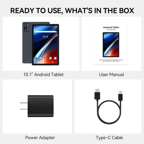Vista 16 de 10.1 Inch Android 16 Tablet, 12GB + 64GB, Helio G80 for Home Use, WiFi Octa-Core Processor, 1TB Expand, 13MP+8MP Camera, 7000mAh, Gemini AI