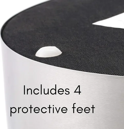 Vista 9 de BIRDROCK HOME Taburete otomano redondo, diseño moderno de taburete acolchado suave, ideal para sala de estar, dormitorio, reposapiés compacto, silla