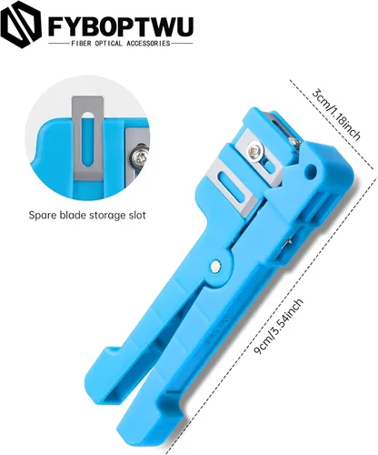 Vista 4 de Herramienta de corte de pelado de cables coaxiales, pelacables coaxiales, pelacables de fibra óptica, cortador de cable, crimpadora 45-163, 2