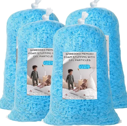Vista 20 de Relleno de Puf, Relleno de Espuma Viscoelástica Triturada de 30 Libras, Relleno de Silla de Puf, Inserto de Recarga para Puf, Relleno para Saco