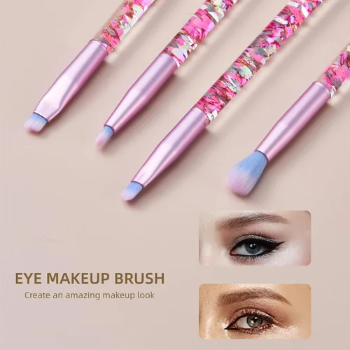 Vista 3 de Maquillaje para niñas pequeñas, juego de brochas para base de maquillaje con brillo, polvo de unicornio, rubor, labios, sombra de ojos, cejas