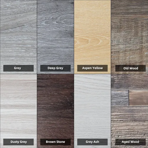 Vista 2 de Art3d - Juego de muestras de azulejos de vinilo adhesivos tipo tablón de madera, superficie rígida, núcleo duro, autoadhesivos, fáciles de usar