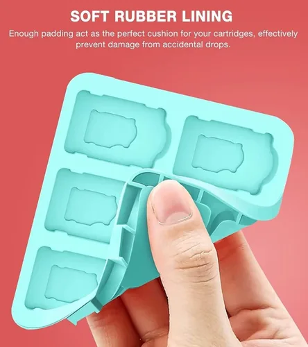 Vista 4 de Soporte para juegos para Switch compatible con tarjetas de juegos Nintendo Switch y almacenamiento de 12 cartuchos de juego, carcasa rígida