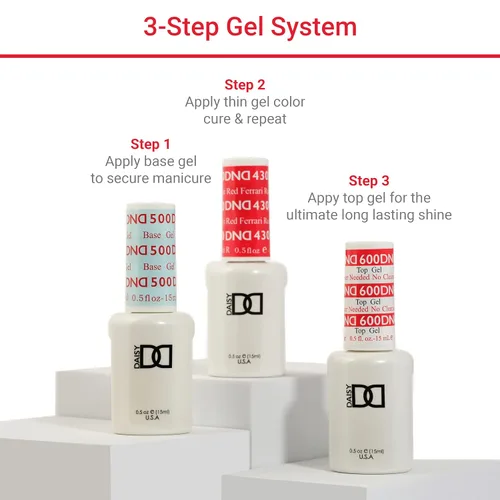 Vista 5 de Set de Esmalte de Gel DND, Colección Roja, Esmalte de Gel UV/LED y Esmalte de Uñas de Secado al Aire, Juego de Esmaltes Sin Astillas, 0.5 Onzas