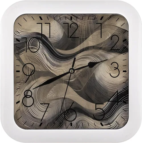 Vista 26 de 10" Square Modern Wall Clock,A Cat in Outer Space Print Kitchen Clocks Wall Battery Operated,Silent Non Ticking Unique Funny Cute Wall Clock for