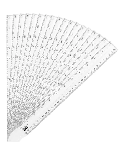 Vista 15 de Mr. Pen - Reglas de plástico, 12 pulgadas, paquete de 6, colores surtidos, diseño resistente a los arañazos con pulgadas y centímetros, reglas