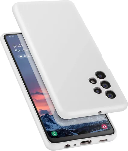 Vista 8 de Diseñada para Galaxy A32 5G, silicona líquida de goma de gel a prueba de golpes, forro de tela de microfibra suave, compatible con Galaxy A32 5G